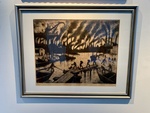 Painting Titled Chimneys in the Boca, by Benito Quinquela Martín, 1942; Etching. Museo Benito Quinquela Martín, Caminito Neighborhood, Buenos Aires by Wendy Howard