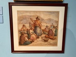 Painting Titled Typical Scene of Tilcara, by Leónidas Maggiolo; Etching. Museo Benito Quinquela Martín, Caminito Neighborhood, Buenos Aires by Wendy Howard