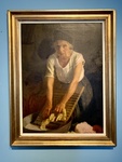 Painting Titled Washerwoman, by Joaquín Antonio Luque, 1945; Oil on Canvas. Museo Benito Quinquela Martín, Caminito Neighborhood, Buenos Aires by Wendy Howard