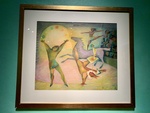 Painting Untitled, by José Rueda, 1926; Pastel on Paper. Museo Benito Quinquela Martín, Caminito Neighborhood, Buenos Aires by Wendy Howard