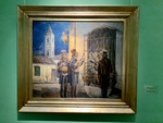 Painting Titled Serenade of Yesteryear, by Ramón Alberto Ciarlo. Oil on Hardboard. Museo Benito Quinquela Martín, Caminito Neighborhood, Buenos Aires by Wendy Howard