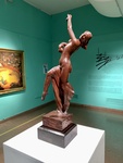 Sculpture Titled Dancing Girl, by Domingo Maza. Wood. Museo Benito Quinquela Martín, Caminito Neighborhood, Buenos Aires 2 by Wendy Howard