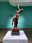 Sculpture Titled Dancing Girl, by Domingo Maza. Wood. Museo Benito Quinquela Martín, Caminito Neighborhood, Buenos Aires 3 by Wendy Howard