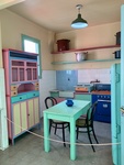 Display: Colorful Kitchen from Museum House. Museo Benito Quinquela Martín, Caminito Neighborhood, Buenos Aires 1 by Wendy Howard