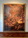 Painting Titled Furnace Discharge, by Benito Quinquela Martín, 1932. Oil on Canvas. Museo Benito Quinquela Martín, Caminito Neighborhood, Buenos Aires by Wendy Howard