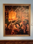Painting Titled Steel Foundry, by Benito Quinquela Martín, 1944. Oil on Canvas. Museo Benito Quinquela Martín, Caminito Neighborhood, Buenos Aires by Wendy Howard