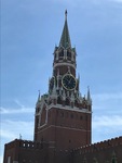 Kremlin Clock Tower in Red Square by Wendy S. Howard EdD