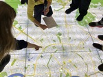 Students Studying the Interactive Map of Moscow