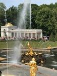Public Watching Peterhof Palace Water Display