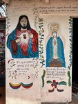 Murals at Santuario del Gauchito Gil capture local beliefs and traditions in Parque Los Andes, Argentina by Wendy Howard