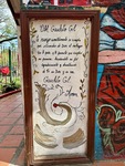 Artistic mural honoring Gauchito Gil at Santuario del Gauchito Gil in Argentina by Wendy Howard