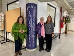 Group of women posing at Universidad Catolica Argentina in Puerto Madero during a campus visit or meeting in Buenos Aires by Wendy Howard