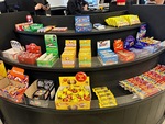 Snack options available at the Student Union food court in Edificio San Alberto Magno, Buenos Aires, during student lunch hours by Wendy Howard