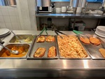 Food options at the Student Union cafeteria in Edificio San Alberto Magno, Puerto Madero, Buenos Aires, Argentina by Wendy Howard