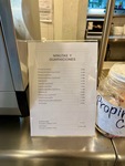 Menu of food options at Student Union cafeteria in Edificio San Alberto Magno, Universidad Catolica Argentina in Puerto Madero, Buenos Aires by Wendy Howard