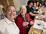 Group enjoys wine tasting experience at Bodega Familia Cassone winery in Mendoza Argentina during an evening gathering with friends and family by Wendy Howard