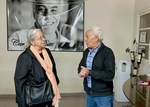 Visitors engage in conversation at Bodega Carmelo Patti winery in Mendoza Argentina during a guided tour in autumn by Wendy Howard