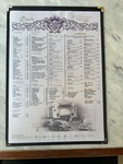 Menu at Las Violetas restaurant in Buenos Aires featuring various dishes and drinks with prices listed clearly by Wendy Howard