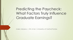 What Truly Drives Graduate Earnings?