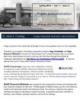 The Subject Librarian Newsletter, Public Administration, Spring 2014