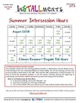 InSTALLments, Summer Issue, Intersession August 2018 by Renee Montgomery
