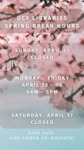 Spring Break Hours - John C. Hitt - Instagram story by Megan M. Haught