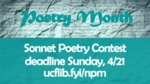 Poetry Contest Sonnet - April 2018 - Facebook Event by Megan M. Haught
