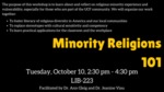 Minority Religions 101 - October 2018 - Digital Sign by Megan M. Haught