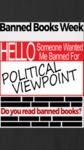 Banned Books Week - Political Viewpoint image 2 - Instagram Story by Megan M. Haught