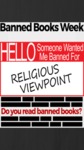 Banned Books Week - Religious Viewpoint image 2 - Instagram Story by Megan M. Haught