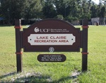 Lake Claire, Recreation area sign
