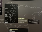 Detailed map of political prisoners and their locations in Portugal exhibited at Museu do Aljube in Lisbon by Wendy Howard