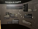 Displays showing historical information about the Empire's prisons at Museu do Aljube in Lisbon by Wendy Howard