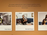 Capturing memories at a Lisbon art exhibit with Benvindo Fonseca and Paula Almeida by Wendy Howard