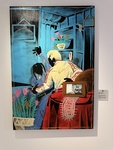 Vibrant art piece showcasing cultural connection in a Lisbon museum by Wendy Howard