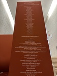 Signage at the Monument to the Discoveries in Lisbon featuring names of contributors by Wendy Howard
