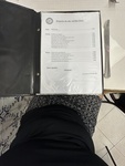 Menu on display at a restaurant in Lisbon showcasing daily offerings on August 14, 2024 by Wendy Howard