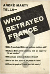 Who betrayed France ? by André Pierre Marty