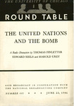 The United Nations and the bomb: A radio discussion by Thomas Knight Finletter