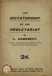 The dictatorship of the proletariat by Lev Borisovich Kamenev
