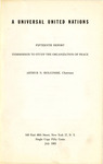 A Universal United Nations: Fifteenth report [of the] Commission to Study the Organization of Peace by Commission to Study the Organization of Peace