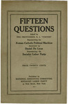 Fifteen questions asked by the Providence, R.I., Visitor: Representing the Roman Catholic political machine
