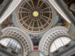 Stunning View of Ornate Ceiling With Intricate Designs in Puerto Rico's Historic Capitol Building Showcasing Architectural Beauty 2 by Maria Grisales