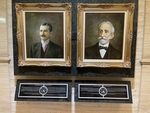 Historical Portraits of José de Diego Martínez and Francisco De Paula Acuña Paniagua Displayed Inside The Hall of the Presidents at the Capitol in Puerto Rico by Maria Grisales