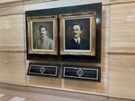 Historical Portraits Displayed Inside The Hall of the Presidents at the Capitol in Puerto Rico by Maria Grisales