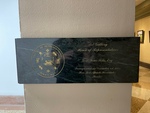 Art Gallery Plaque at the House of Representatives in Puerto Rico Commemorates the Inauguration 2005 by Maria Grisales