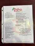 Food menu at Bebo's Café by Wendy Howard