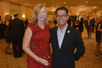Dr. Croes and wife Suzette at Cocktail hour by Rosen College of Hospitality Management