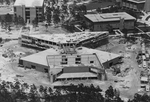 Education Building, aerial view of construction