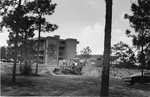 Colbourn Hall (Arts and Humanities Building) - backhoe moving during construction